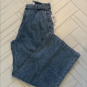 Gap 365 High Rise UltraSoft Pleated Denim Trousers